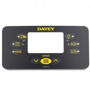 Overlay / Decal For Davey Spa-Quip / SpaPower SP800 Touchpad - Rectangular