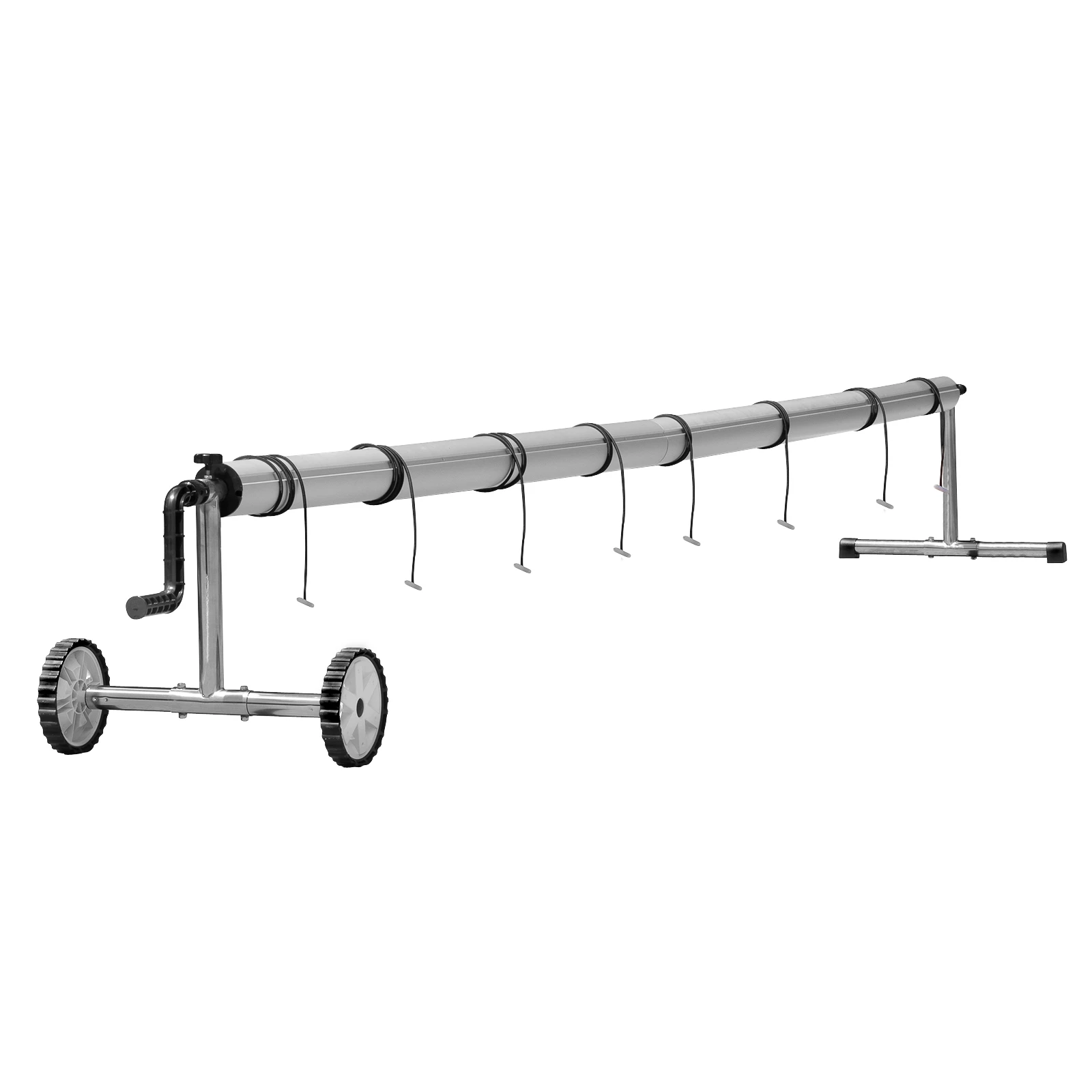 PoolCraft T Frame Pool Cover Roller - Handle Strings and Eyelets 3m to 5.7m Long Tube