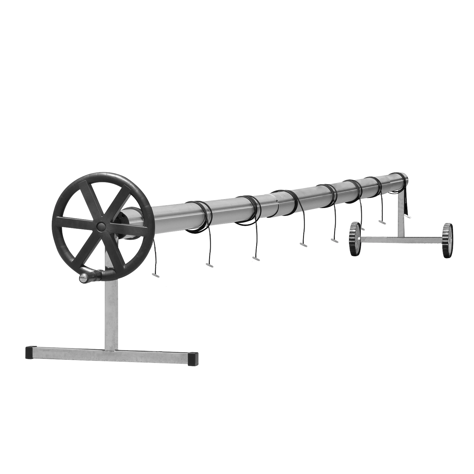 PoolCraft T Frame Pool Cover Roller - Wheel Strings and Eyelets - 4.9m to 6.45m Long Tube