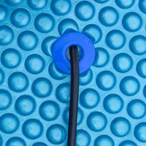 PoolCraft T Frame Pool Cover Roller - Wheel w. Force Reducing Device – Strings and Eyelets - 4.9m to 6.45m Long Tube