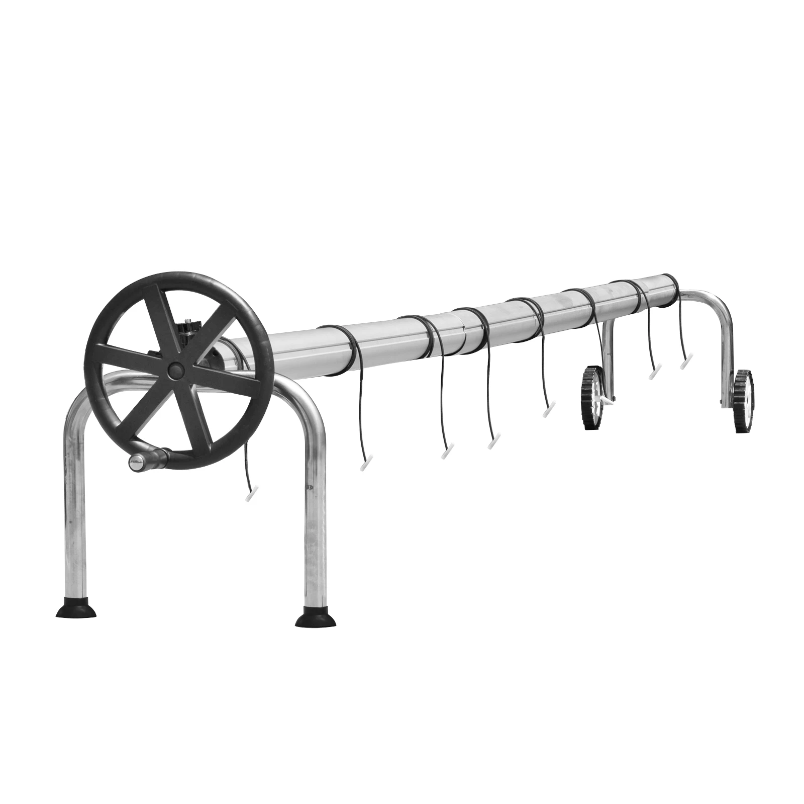 PoolCraft U Frame Pool Cover Roller - Wheel Strings and Eyelets - 4.9m to 6.45m Long Tube