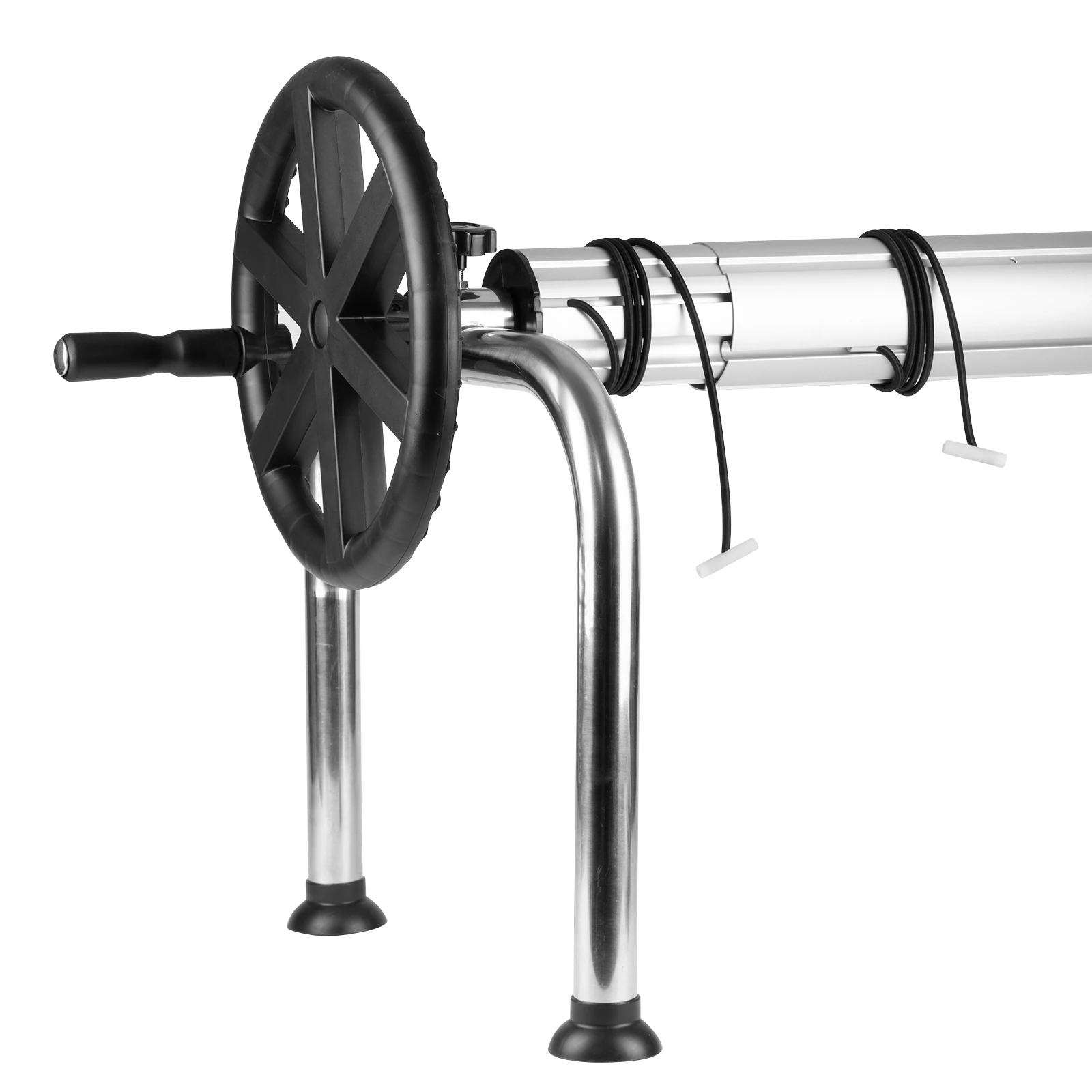 PoolCraft U Frame Pool Cover Roller - Wheel Strings and Eyelets - 4.9m to 6.45m Long Tube