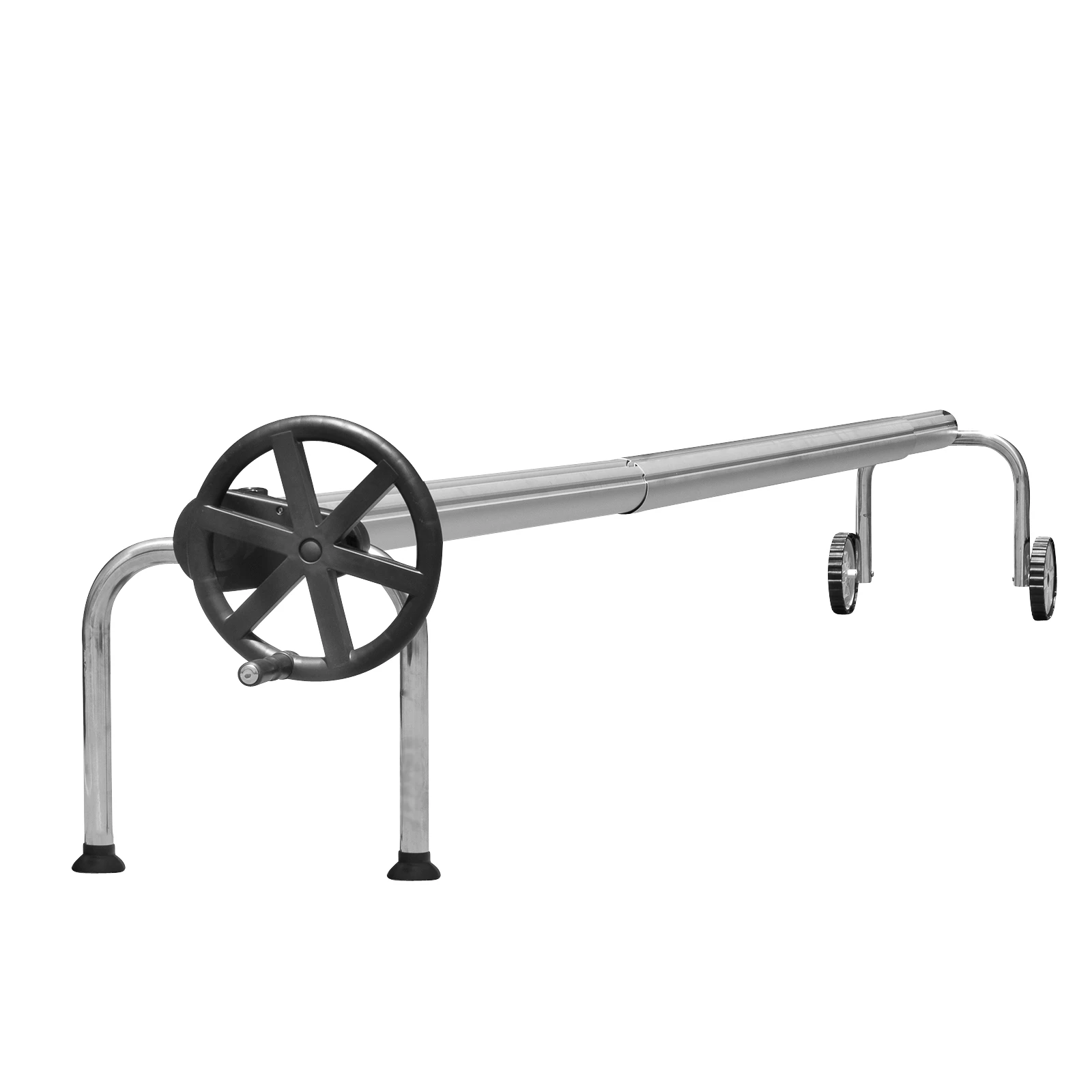 PoolCraft U Frame Pool Cover Roller Wheel w. Force Reducing Device Straps and Buckles - 4.9m to 6.45m Long Tube
