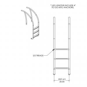 S.R. Smith Artisan 3-Step Stainless Steel Pool Ladder