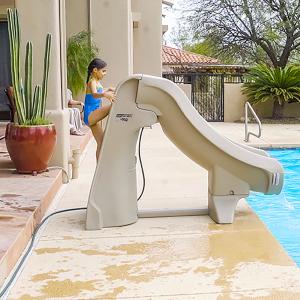 S.R. Smith SlideAway Removable Pool Slide Taupe