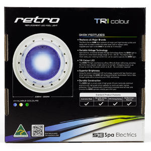 Spa Electrics - Retro Fit - GKRX / GK7 - LED Pool Light - TRI Colour - Variable Voltage