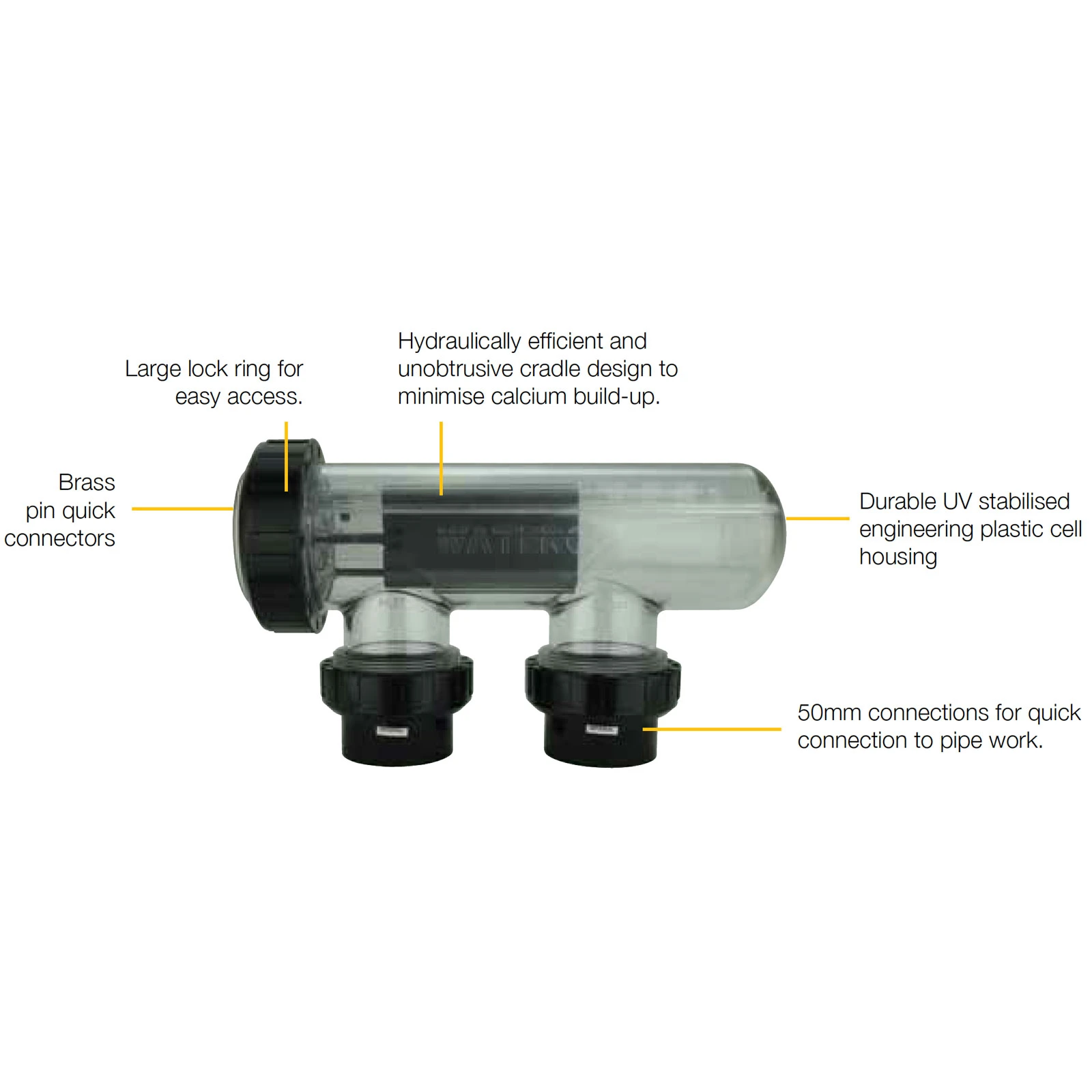 Waterco Hydrochlor MK3 3000 - Self Cleaning Mineral / Salt Water Chlorinator - 30g/hr