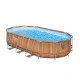 Bestway 6.1m x 3.66m x 1.22m Power Steel Comfort Jet Series Oval Pool Set with 2500gal Cartridge Filter - 56720
